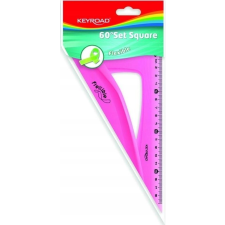 KeyRoad Vonalzó - Háromszög, 60° 19 cm Flexibilis, Vegyes Színek (KR971102) vonalzó
