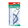 KeyRoad Vonalzókészlet 20 cm vonalzó, szögmérő, 45° és 60° háromszög vonalzók 4 db/bliszter Keyroad