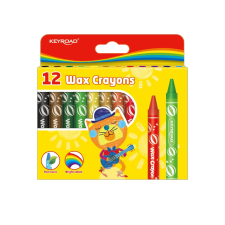 KeyRoad Zsírkréta készlet 11x100 mm 12 db/bliszter Keyroad Wax Crayon vegyes színek kréta