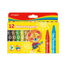 KeyRoad Zsírkréta készlet 14x100mm 12 db/bliszter Keyroad Wax Crayon vegyes színek kréta