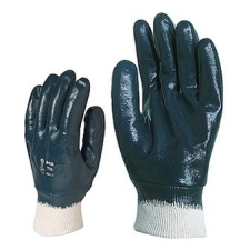  KÉZHÁTON CSUKLÓIG TELJESEN MÁRTOTT KÉK NITRIL KESZTYŰ (10) védőkesztyű