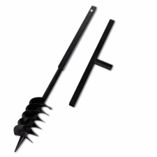  Kézi Föld Fúró Auger Bit 120 mm Dupla Spirállal Fekete Acél barkácsszerszám