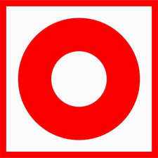  Kézi tűzjelző - műanyag, 150*150mm információs tábla, állvány