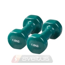 Kézisúlyzó pár PVC bevonattal 1,5 kg fitneszsúlyzó kézisúlyzó