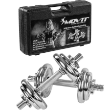 Kézisúlyzó szett MOVIT króm 2x10 kg kézisúlyzó
