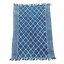  Kézműves Indigó Ágytakaró - 170x120cm - Éjféli Heerak lakástextília