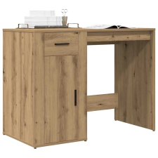  Kézműves tölgy színű szerelt fa íróasztal 100 x 49 x 75 cm bútor
