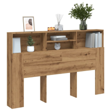  Kézműves tölgyszínű szerelt fa áthidalószekrény 160x19x103,5 cm ágy és ágykellék