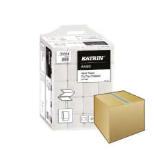  Kéztörlő Katrin Basic Z hajtogatott 200lap 2rétegű 23x22,4cm natúr 20DB-os KARTON ÁR higiéniai papíráru