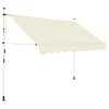  kézzel feltekerhető napellenző krém, 150 cm