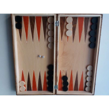 Kézzel készített fa sakkkészlet sakktábla doboz fa sakkfigurák backgammon dáma társasjáték piros társasjáték
