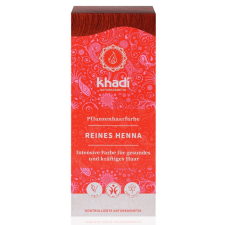 Khadi Növényi hajfesték por - Élénkvörös - 100%Henna 100 g Khadi hajfesték, színező