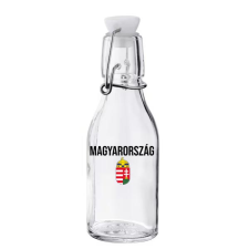  Kicsi csatos üveg, magyar címer, Magyarország ajándéktárgy