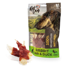 KIDDOG A05252 Super Premium 100% Nyúlfül kacsamellel 150g jutalomfalat kutyáknak