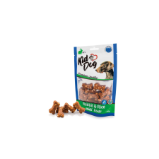  KIDDOG Jutalomfalat, Nyúlhús Rizzsel, Mini Csontocskák, 250 g, A04821 jutalomfalat kutyáknak