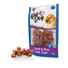 KIDDOG | Mini Bone | Kutyáknak | Jutalomfalat | Bárány, rizs - 80 g jutalomfalat kutyáknak