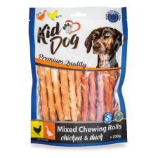 KIDDOG Mixed Chewing Rolls - jutalomfalat (csirke, kacsa, bivalybőr) kutyák részére (250g) jutalomfalat kutyáknak
