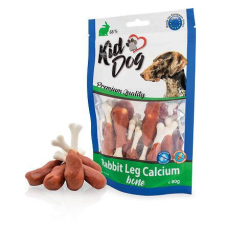KIDDOG Rabbit Leg Calcium Bone - jutalomfalat (nyúl, kálciumos csont) kutyák részére (80g) jutalomfalat kutyáknak