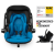 KIDDY Evoluna i-Size 2 Autósülés ISOFIX Alappal 40-83cm Summer Blue - Prémium Biztonság, Dőnthető Fekvőpozíció és Fejlett Oldalvédelem Újszülöttkortól