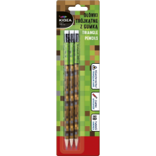 Kidea Game Háromszög HB Grafit Ceruza Radírral - 3 db-os (otguna3ka_20220620163338) ceruza