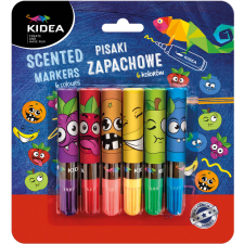 Kidea illatos filctoll készlet – 6 db, színes rajzoláshoz filctoll, marker