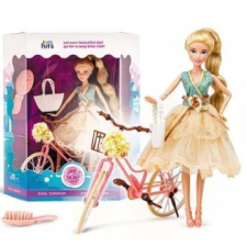 KIDSHITS Emily Grace: Szőke copfos baba biciklivel baba