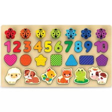 KIDSHITS Kids Hits: Fa foglalkoztató tábla - Első leckém - 30 db-os kreatív és készségfejlesztő