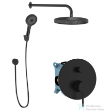 Kielle OUDEE falsík alatti zuhanyrendszer fejzuhannyal, belső egységgel, matt fekete 20602SP24 csaptelep