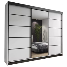 Kier Amo 250 Tolóajtós Szekrény 250cm, Fehér bútor