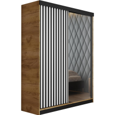 Kier Malani 138 Tolóajtós Szekrény 138cm, Arany Tölgy-Fehér bútor