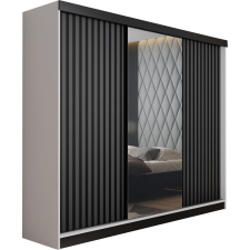 Kier Malani 200 Tolóajtós Szekrény 200cm, Fehér-Grafit bútor