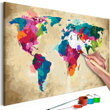Kifestő Világtérkép, falitérkép - World Map (Colourful) 60x40 térkép