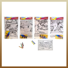  Kifestőkönyv 50x70cm + 6db zsírkréta 034057 gyermek- és ifjúsági könyv