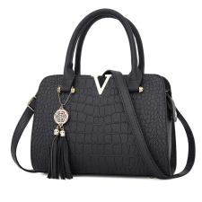 Kígyóbőrmintás matt kézi táska fekete aa-000183 kézitáska és bőrönd