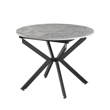 Kihúzható étkezőasztal, beton/fekete, 100x100-140x75 cm, ABERO TYP 1 bútor