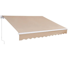  Kihúzható napellenző kézi tekerővel 366 × 305 cm bézs kerti bútor