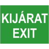  Kijárat,Exit - utánvilágító műanyag, 150*150mm
