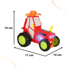KIK Crazy Jumping Car - távirányítós ugráló traktor, Piros távirányítós modell
