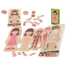 KIK Fa réteges puzzle testépítő montessori lány kreatív és készségfejlesztő