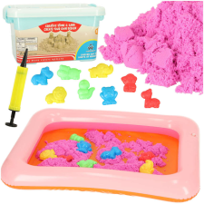 KIK Kinetikus homok 1 kg-os vödör homokozóban + 8 forma homokozójáték