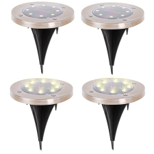 KIK KX4964 Napelemes kerti lámpa, 8 LED, 4 db, meleg fehér kültéri világítás