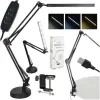 KIK LED asztali lámpa, USB-s, forgó karral, 2 rögzítési móddal
