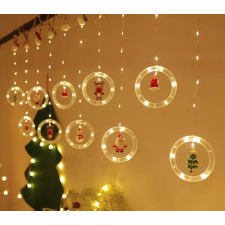 KIK LED függönylámpák számokkal 3m 125LED meleg fehér karácsonyi dekoráció