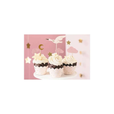 KIK Muffin dekoráció, gólya, rózsaszín 11-12 cm, 7db sütés és főzés