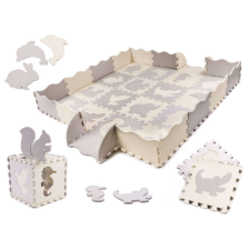 KIK OEM Habszivacs puzzle szőnyeg/gyerekeknek járóka 36el. szürke-ecru játszószőnyeg