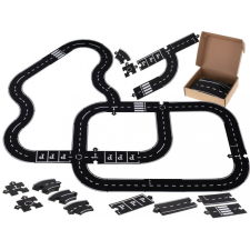 KIK OEM Kreatív kirakós 2in1 út 40 elem autópálya és játékautó