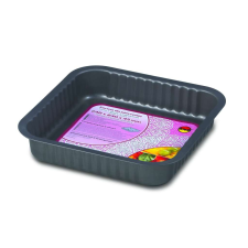 KIK Sütőtálca rakott ételekhez, tortákhoz, pizzákhoz 24cm x 24cm szürke sütés és főzés