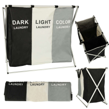 KIK Szennyestartó kosár, szövet szennyestartó 3 rekesz 135l bútor