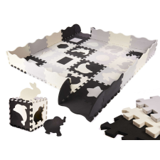 KIK Szivacs puzzle 36 db-os (143x143x1cm) - fekete/szürke játszószőnyeg