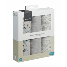 Kikkaboo kifogó 3 db muszlin 100x100cm Dreamy Fields szürke babatörülköző, kifogó